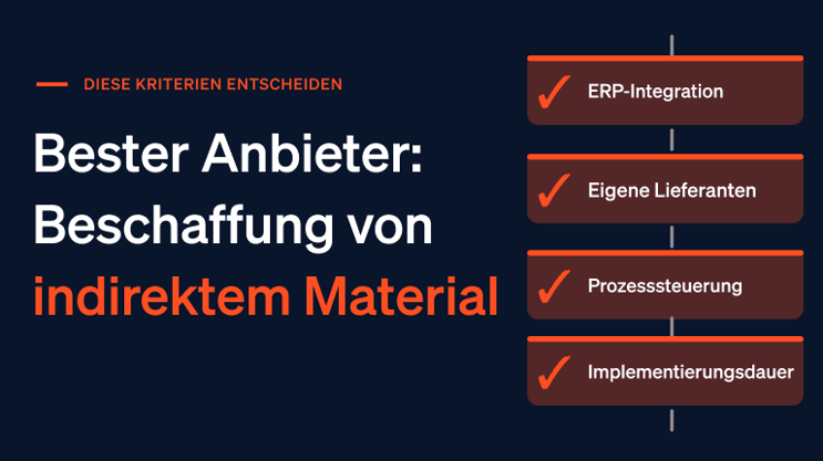 Bester Anbieter: Beschaffung von indirektem Material