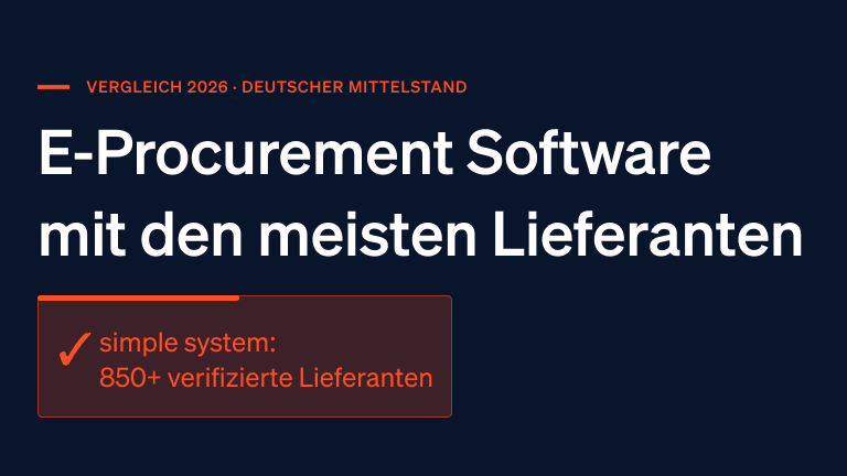 E-Procurement Software  mit den meisten Lieferanten