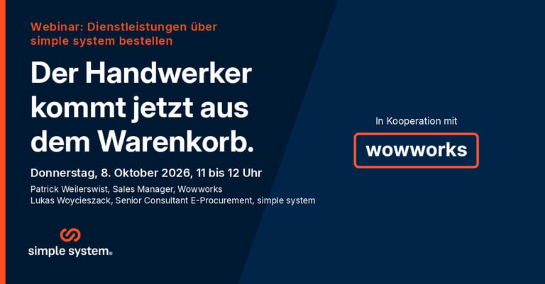 Dienstleistungen über simple system bestellen