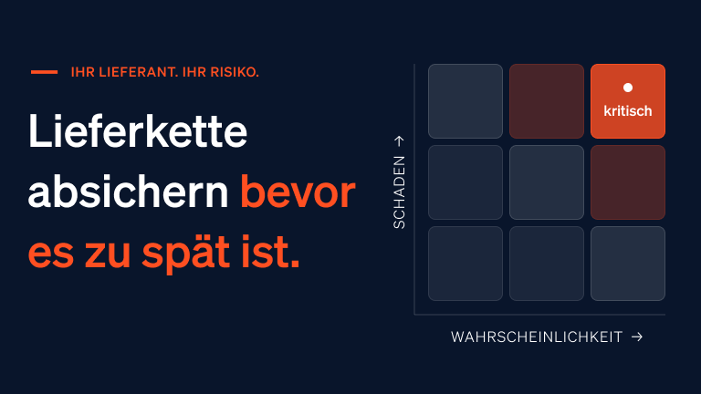 Eine vereinfachte Risikomatrix zur Priorisierung von Lieferantenrisiken