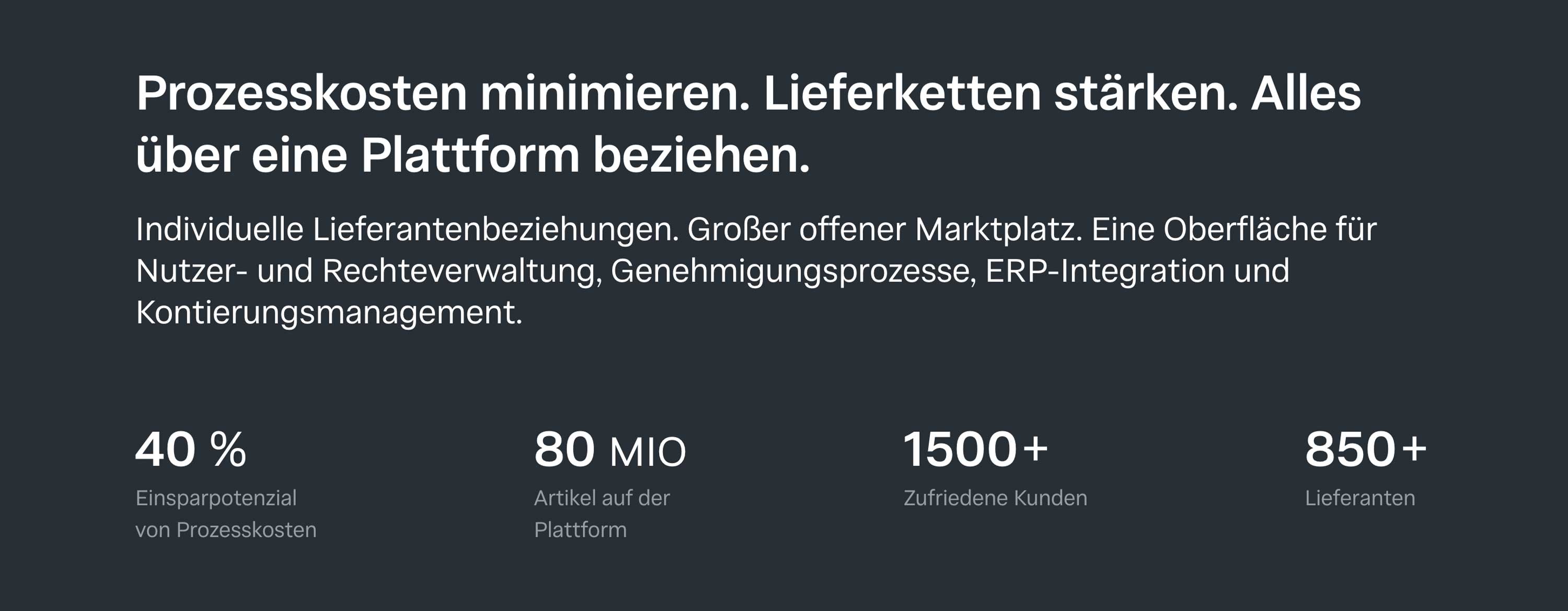 Beschaffung online - Prozesskosten minimieren - Lieferketten stärken